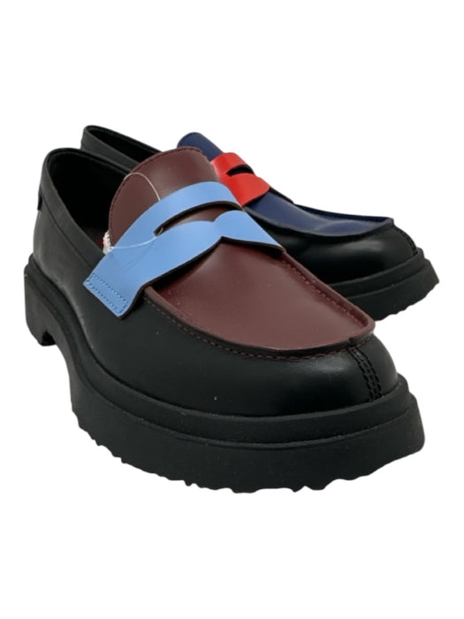 Camper Shoe Size 39 Black, red, blue Leather Penny Loafer Platform Loafers Black, red, blue / 39