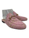 Gucci Shoe Size 38 Pink & Beige Lace & Leather Horsebit Brass Hardware Loafers Pink & Beige / 38