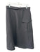 Zara Size L Black Polyester & Viscose Wrap Belt Cargo Pockets Midi Skirt Black / L
