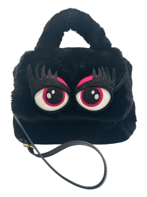 Moschino Black Faux Fur Crossbody Monster Fuzzy Bag Black / S