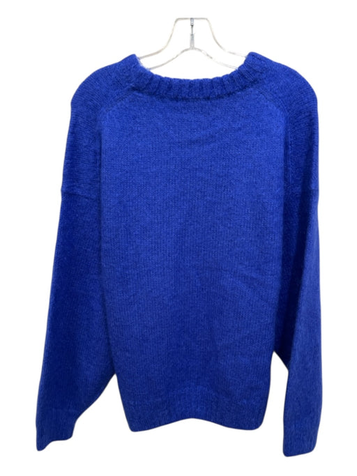 COS Size M Cobalt Blue Mohair Blend Rib Knit Crew Neck Oversize Sweater Cobalt Blue / M