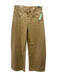 Zara Size 2 Khaki Tan Cotton High Rise Wide Leg Pockets Jeans Khaki Tan / 2