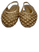 Zara Shoe Size 39 Gold Round Toe Woven Slingback Flats Gold / 39