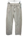 Zara Size 2 White Cotton Denim Barrel Leg Button & Zip Fly Jeans White / 2