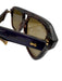 Gucci Purple Acetate Tinted Lens Flat Top Gold Tone Details Aviator Sunglasses Purple