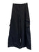 Alo Size M Black Cotton Blend Cargo Elastic Wide Leg Pants Black / M