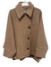 Zara Size XS/S Light Brown Polyamide & Wool Dolman Sleeve 4 Buttons Jacket Light Brown / XS/S
