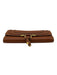 Chloe Cognac Brown Leather Flap Snap Button Accordion Continental Wallets Cognac Brown