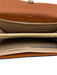 Chloe Cognac Brown Leather Flap Snap Button Accordion Continental Wallets Cognac Brown