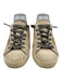 Golden Goose Shoe Size 38 Cream Beige Leather Upper Metallic Detail Sneakers Cream Beige / 38