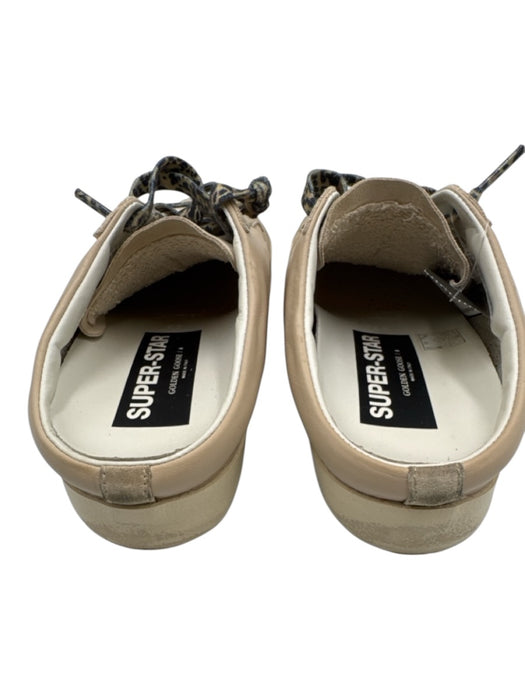 Golden Goose Shoe Size 38 Cream Beige Leather Upper Metallic Detail Sneakers Cream Beige / 38