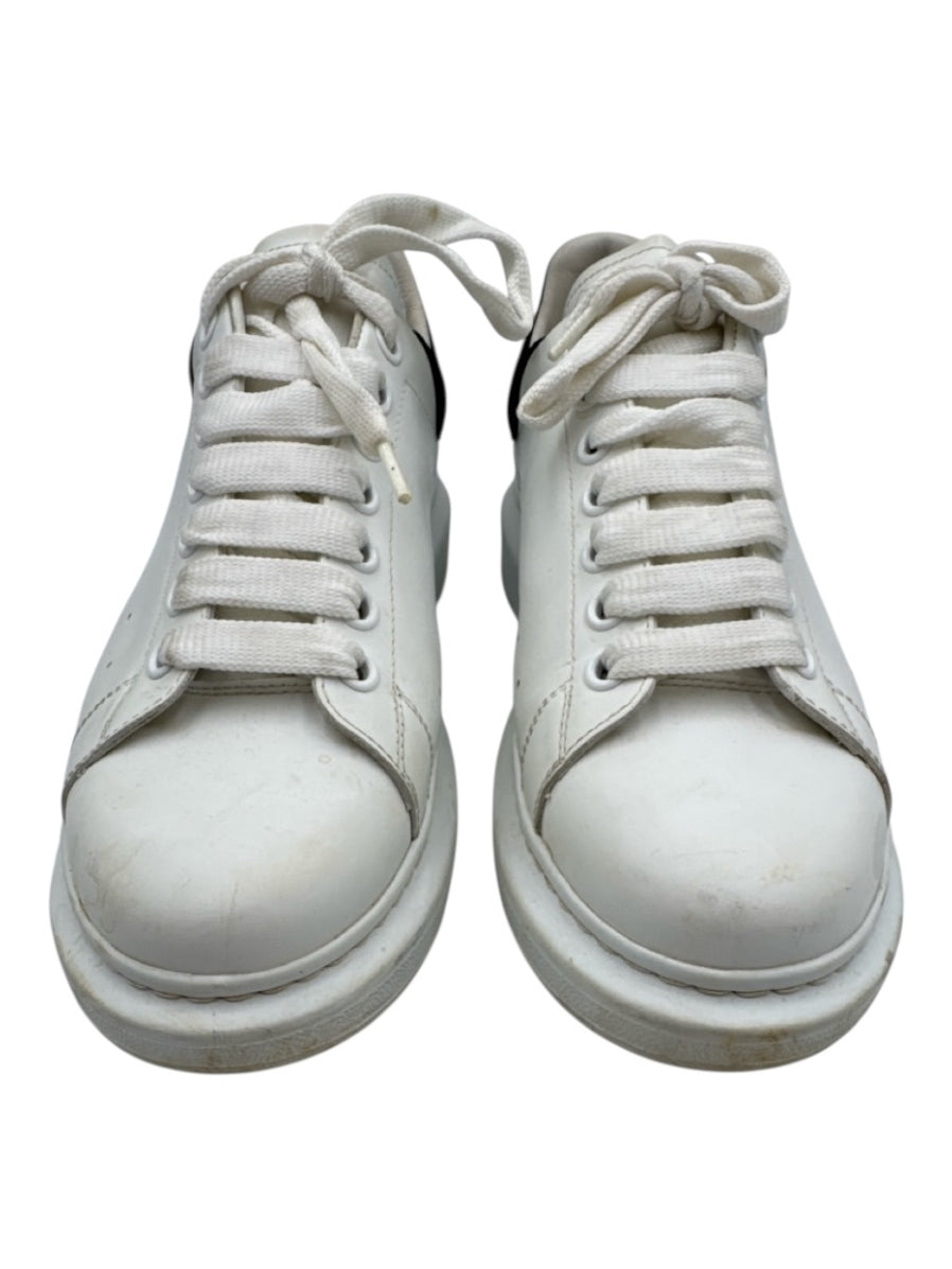 Alexander McQueen Shoe Size 40 White & Black Leather Upper Round Toe ...