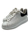 Alexander McQueen Shoe Size 40 White & Black Leather Upper Round Toe Sneakers White & Black / 40