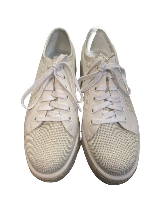 Dolce Vita Shoe Size 9 White Knit Flatform lace up Leather Detail Shoes White / 9