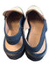 Cole Haan Shoe Size 8.5 Navy & Brown Leather Suede Slingbacks Almond Toe Shoes Navy & Brown / 8.5