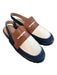 Cole Haan Shoe Size 8.5 Navy & Brown Leather Suede Slingbacks Almond Toe Shoes Navy & Brown / 8.5