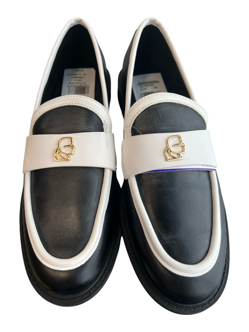 Karl Lagerfeld Shoe Size 8.5 Black & White Manmade Material Almond Toe Shoes Black & White / 8.5