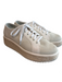 Dolce Vita Shoe Size 8.5 White & Beige Fabric Round Toe Lace Platform Shoes White & Beige / 8.5