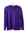 Theory Size Small Purple Cashmere Long Sleeve Crew Neck Ribbed Accents Sweater Purple / Small