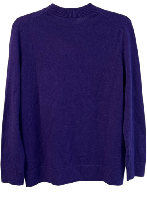 Theory Size P Purple 100% Cashmere Crew Neck Long Sleeve Loose Fit Sweater Purple / P