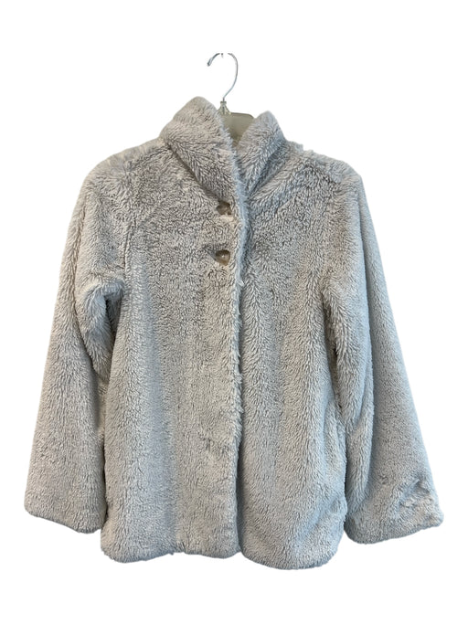 Patagonia Size XL White Polyester Hood Fur 2 Button Long Sleeve Jacket White / XL