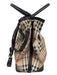 Burberry Tan, Brown, Red Coated Canvas Leather trim Nova Check Tote Bag Tan, Brown, Red / Medium