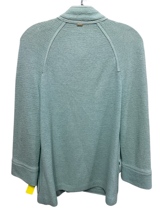 St. John Size P Mint Green No Fabric Tag Knit High Neck One Button Jacket Mint Green / P