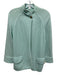 St. John Size P Mint Green No Fabric Tag Knit High Neck One Button Jacket Mint Green / P