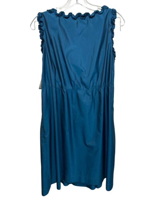 Robert Rodriguez Size 4 Blue Polyester Sleeveless Ruffle Trim Dress Blue / 4