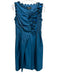 Robert Rodriguez Size 4 Blue Polyester Sleeveless Ruffle Trim Dress Blue / 4