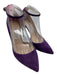 Jimmy Choo Shoe Size 38 Purple & Beige Leather Suede Stilletto Pointed Toe Pumps Purple & Beige / 38