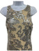 Betsy & Adam Beige & Silver Polyester Sleeveless Sequin Floral Maxi Dress Beige & Silver