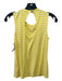 Trina Turk Size S White & yellow Viscose Blend Striped Sleeveless Ruffle Top White & yellow / S