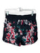 Athleta Size XS Black Red White Polyester Blend Floral Elastic Waist Shorts Black Red White / XS