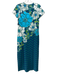 Lilly Pulitzer Size S Blue, Green & White Nylon Blend Floral Chevron Dress Blue, Green & White / S