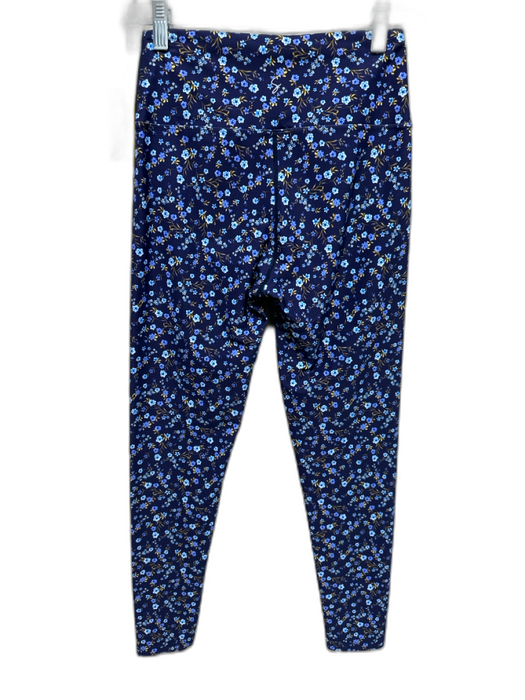 SSYS Size XS Navy, Blue & Yellow Nylon Blend Bra Top Floral High Rise Pant Set Navy, Blue & Yellow / XS