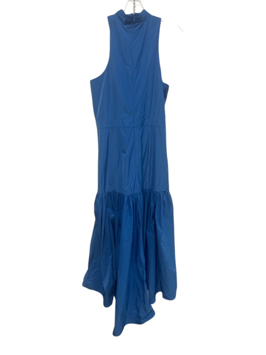 Veronica Beard Size 6 Blue Polyester Sleeveless Criss Cross Maxi Pleats Dress Blue / 6
