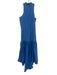 Veronica Beard Size 6 Blue Polyester Sleeveless Criss Cross Maxi Pleats Dress Blue / 6