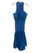 Veronica Beard Size 6 Blue Polyester Sleeveless Criss Cross Maxi Pleats Dress Blue / 6