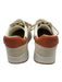 Vince Shoe Size 7 Cream & Orange Leather Upper Round Toe Lace Up Sneakers Cream & Orange / 7