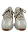 Vince Shoe Size 7 Cream & Orange Leather Upper Round Toe Lace Up Sneakers Cream & Orange / 7