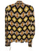Shoshanna Size XS Yellow, Orange, Black Long Sleeve Abstract Print Mock Neck Top Yellow, Orange, Black / XS
