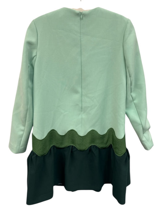 Tuckernuck Size XS Green Polyester Blend Ric Rac Colorblock Long Sleeve Dress Green / XS