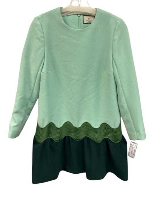 Tuckernuck Size XS Green Polyester Blend Ric Rac Colorblock Long Sleeve Dress Green / XS