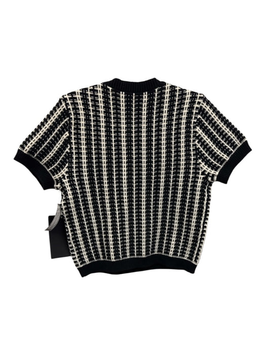 Hyacinth House Size XS Black & Cream Acrylic Blend Knit Button Shoulders Sweater Black & Cream / XS