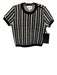 Hyacinth House Size XS Black & Cream Acrylic Blend Knit Button Shoulders Sweater Black & Cream / XS