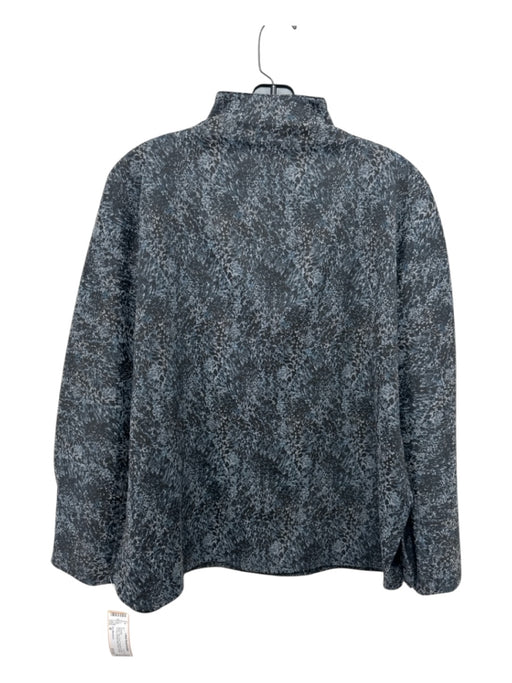 Ann Mashburn Size M Black, Gray, BLue Polyester & Cotton 1/4 Zip Sweater Black, Gray, BLue / M