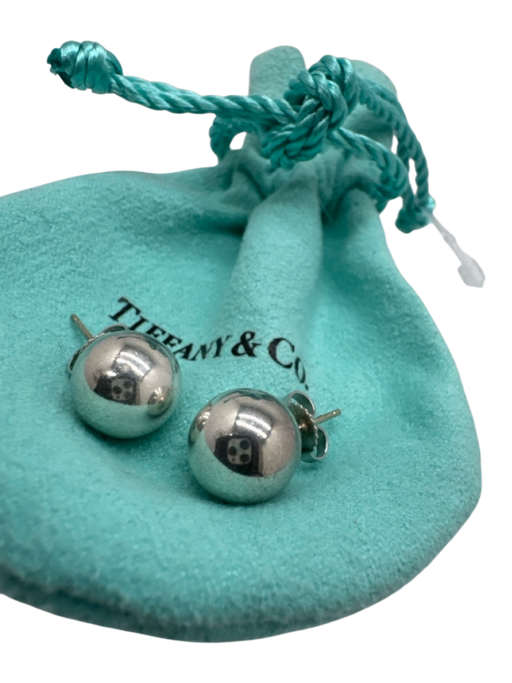 Tiffany & Co Silver Sterling Silver ball stud Post Back Earrings Silver