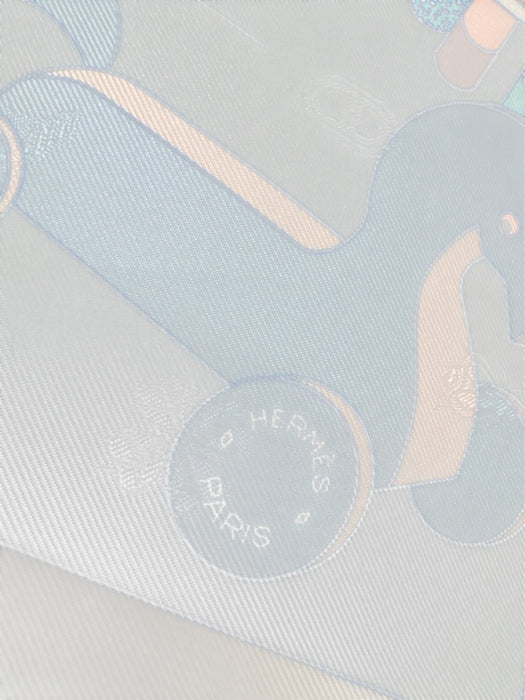 Hermes Green, Blue, Multi Silk All Over Print scarf Green, Blue, Multi / One Size