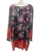 Charlotte Sparre Size XL Black, Pink & Orange Silk Blend Floral Paisley Dress Black, Pink & Orange / XL